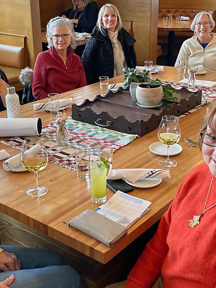 Travel group at Churchhill Restaurant