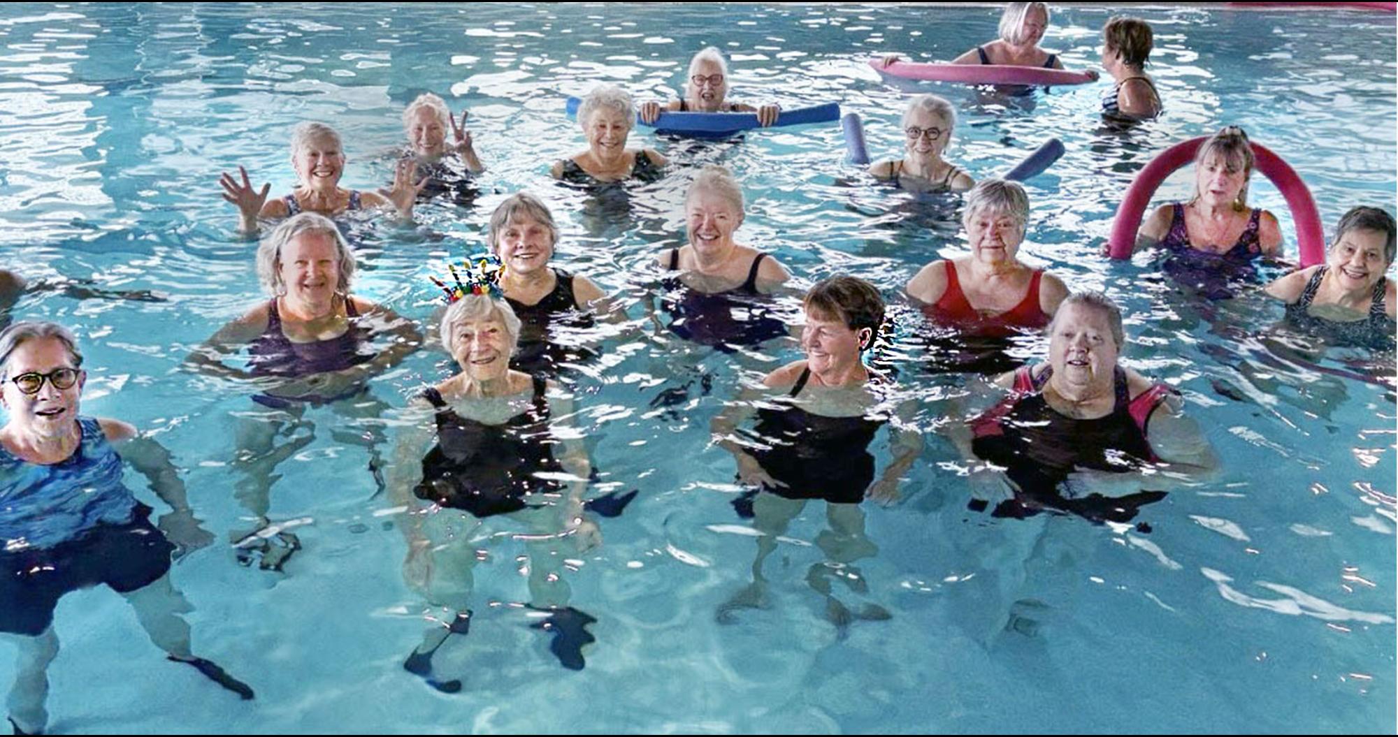 Aquacize classmates celebrate Donna Rock's birthday