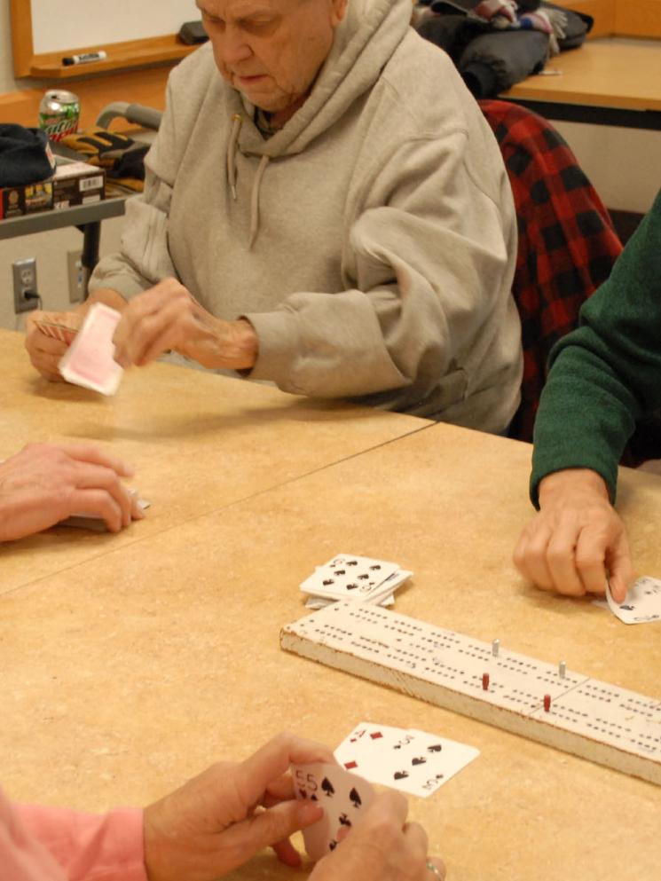 People playing cribbage