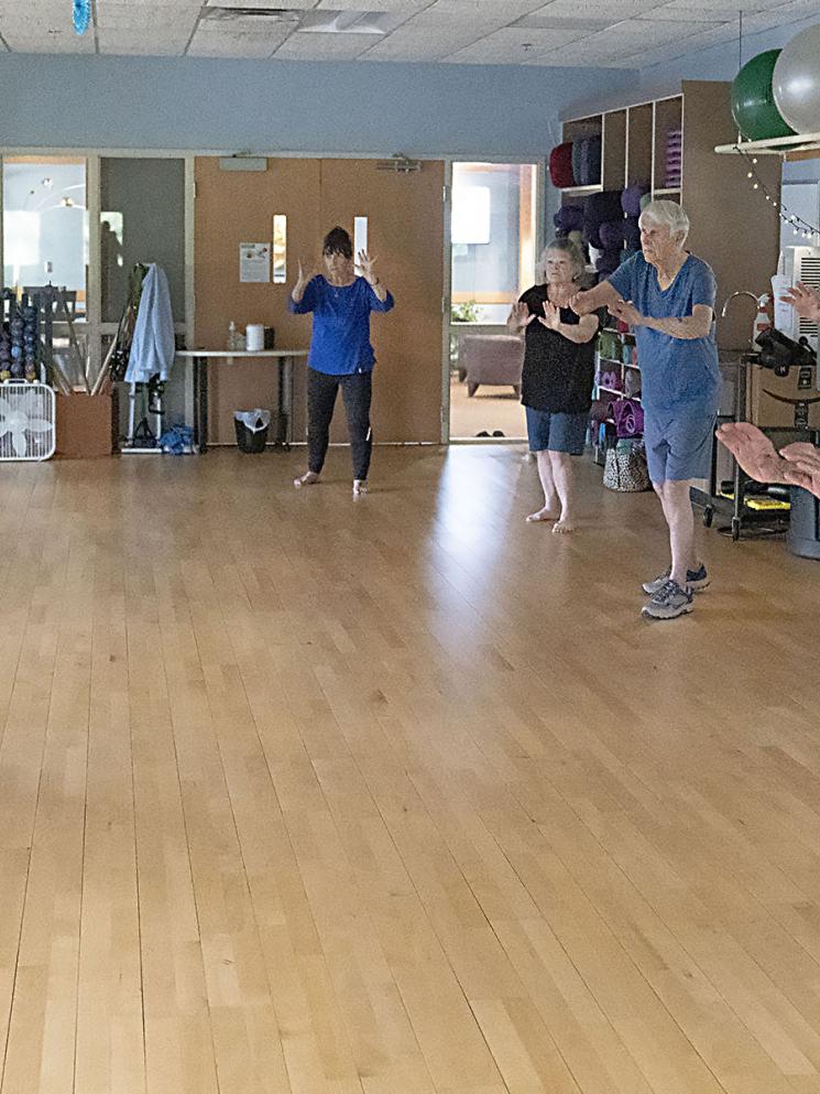 People practicing Tai Chi forms